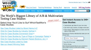 a/b testing site screenshot - Word Bang blog