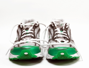 running shoes as concept for getting content moving with marketing